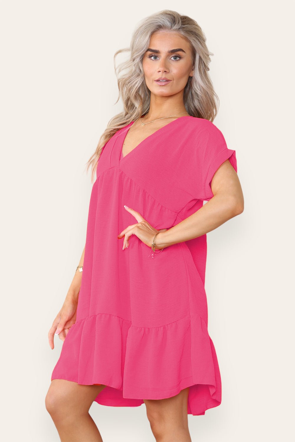 Fancy Style Tiered Smock Dress - Multi Trends