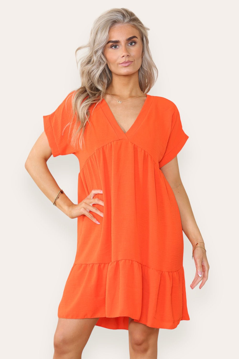 Fancy Style Tiered Smock Dress - Multi Trends