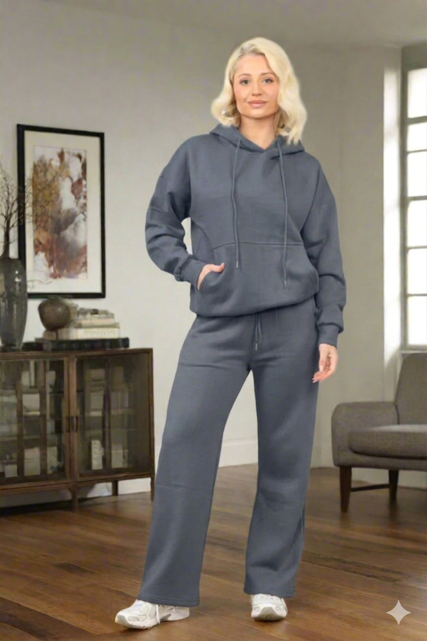 New Over Sized Hood with Flared Wide Leg Joggers