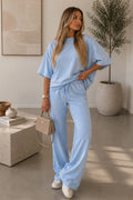 Balloon Sleeves Trousers Sets