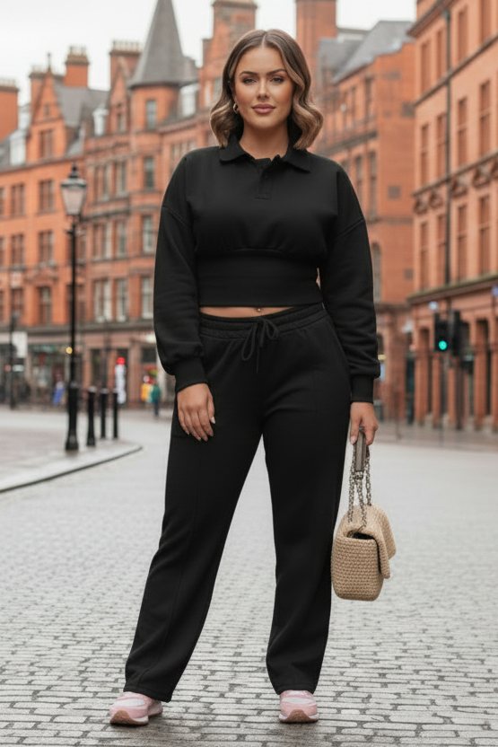 Ladies Two-Piece Collar Co-Ord Set