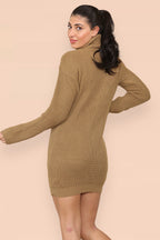 Polo Roll Neck Over Sized Ribbed Knitted Florescent Chunky Sweater Jum