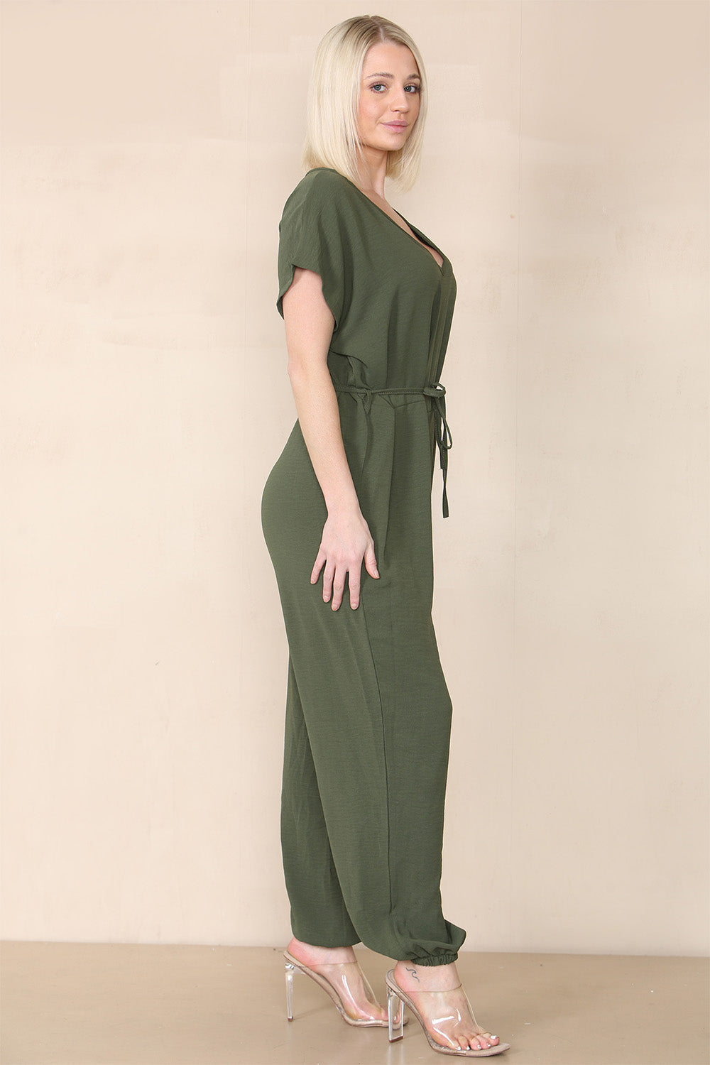 Tie Waist Stylish Harem Jumpsuit
