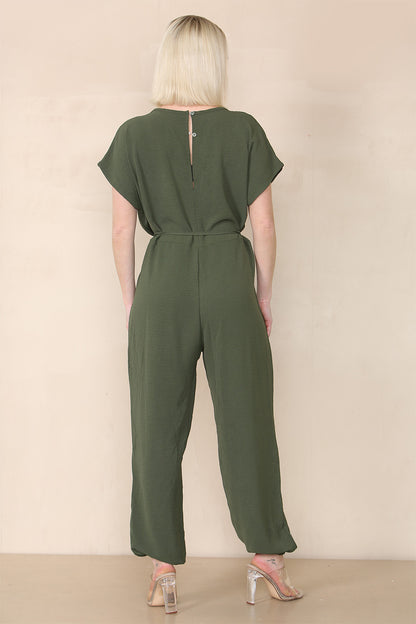 Tie Waist Stylish Harem Jumpsuit