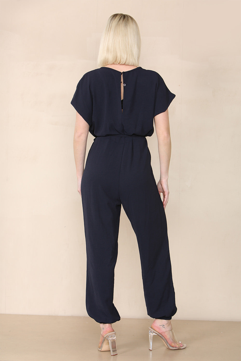 Tie Waist Stylish Harem Jumpsuit