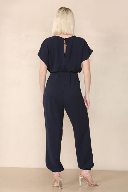 Tie Waist Stylish Harem Jumpsuit