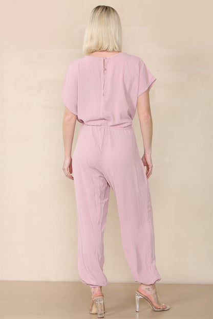 Tie Waist Stylish Harem Jumpsuit
