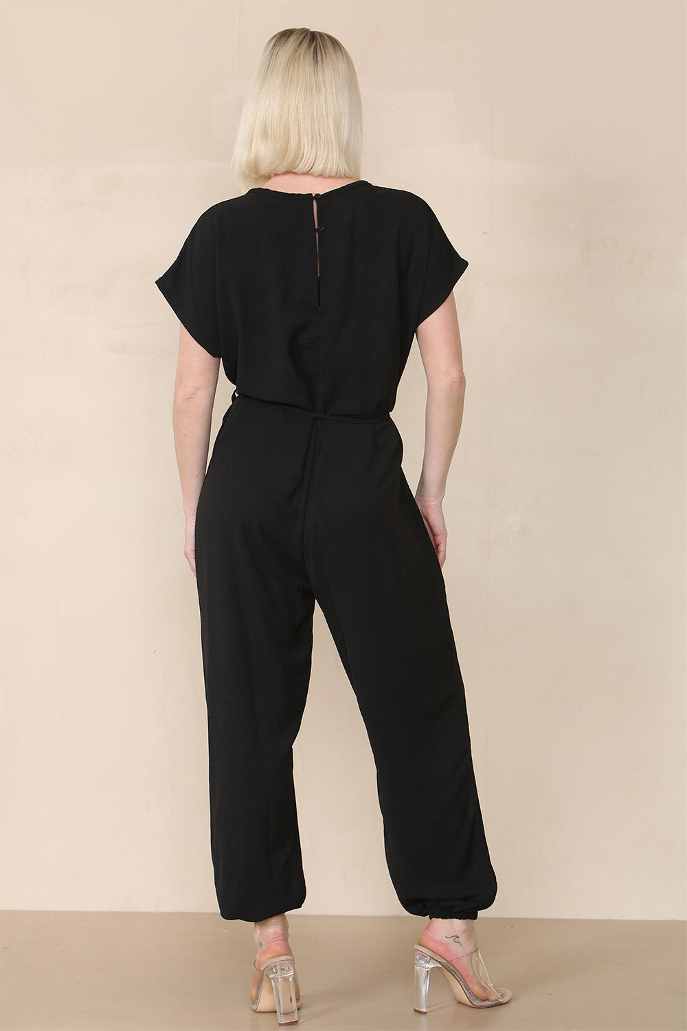 Tie Waist Stylish Harem Jumpsuit
