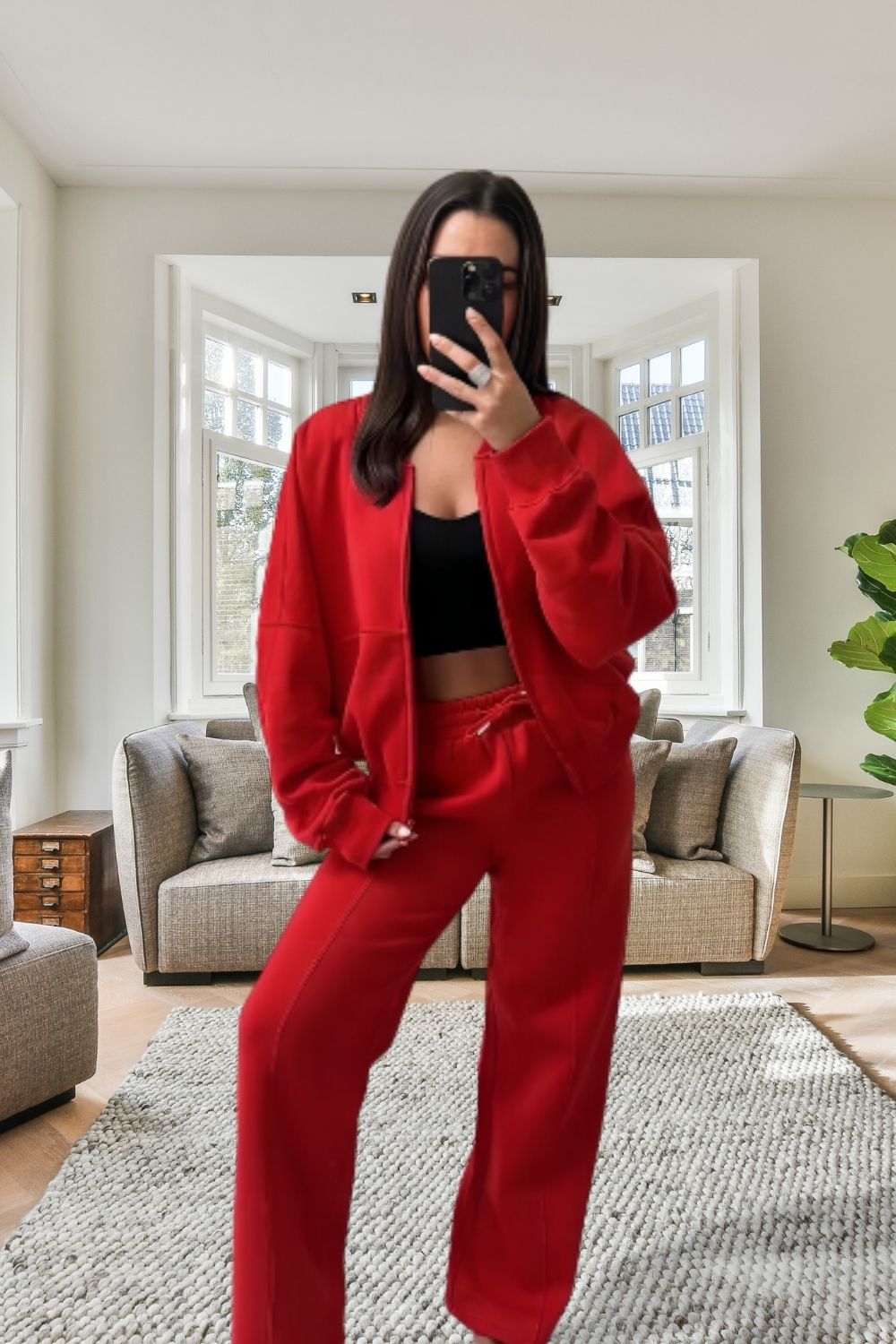 Bomber New Style Oversized Fleece Zipper and Wide Leg Tracksuit - MultiTrends Limited