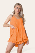Cami Pleated Frill Hem Top & Matching Frill Shorts Co-Ord Set - MultiTrends Limited