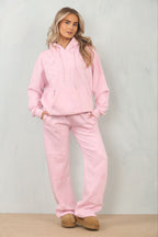 Cross Patched Oversized Hoodie and Joggers Tracksuit - MultiTrends Limited