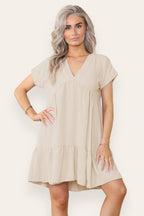Fancy Style Tiered Smock Dress - Multi Trends