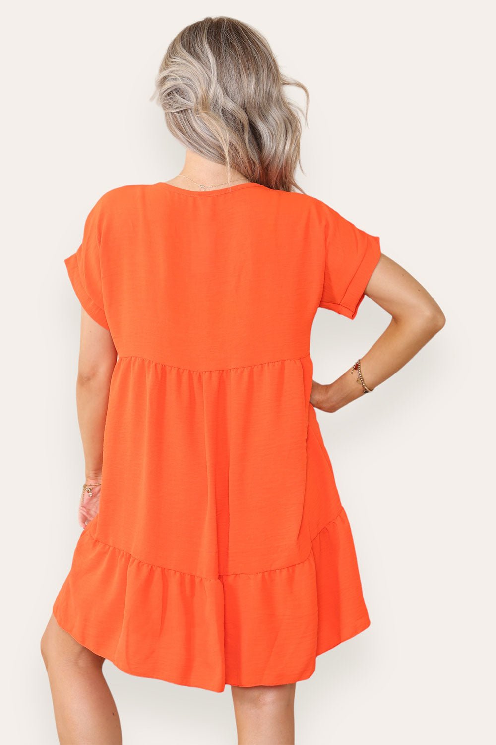 Fancy Style Tiered Smock Dress - Multi Trends