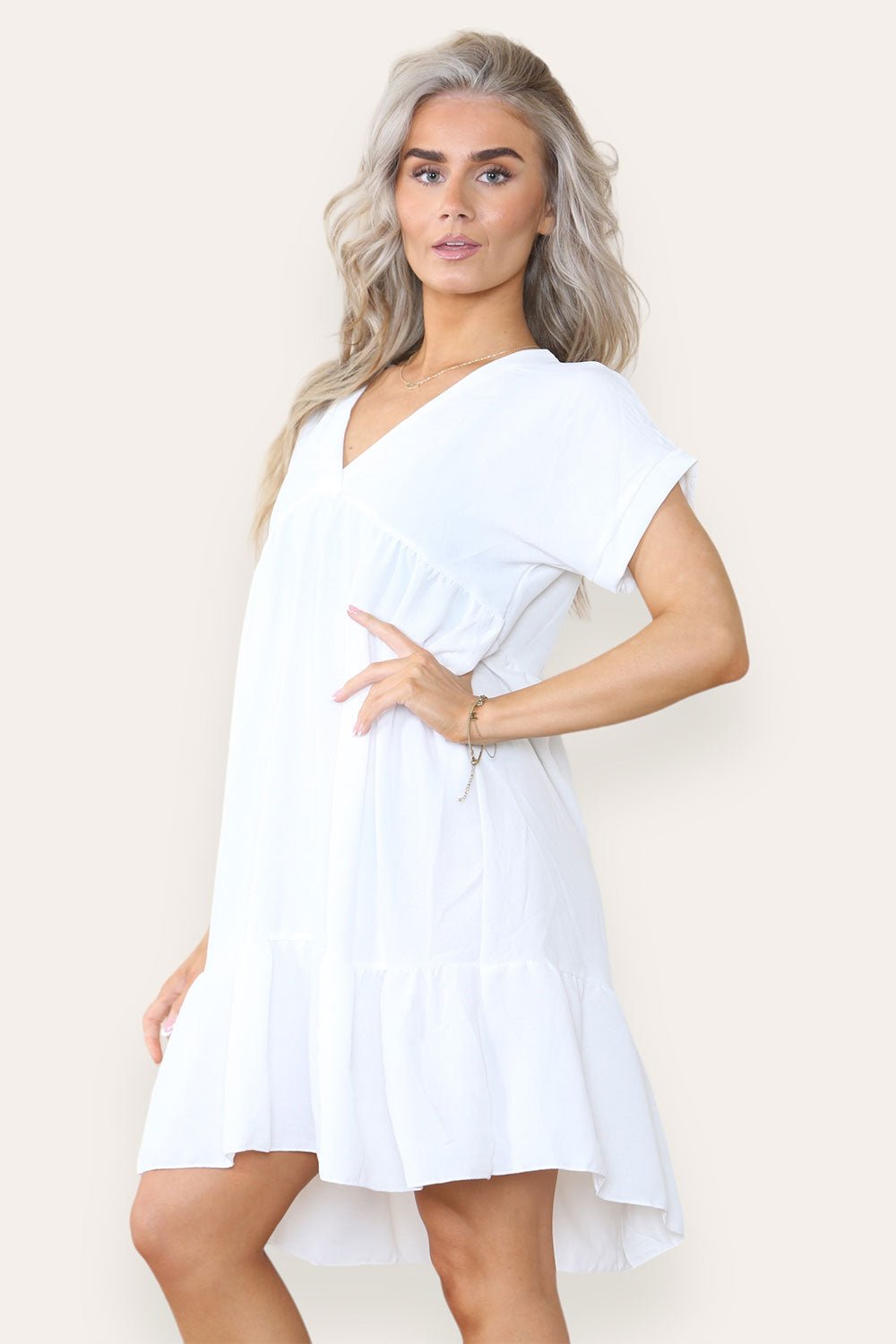 Fancy Style Tiered Smock Dress - Multi Trends