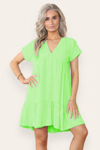 Fancy Style Tiered Smock Dress - Multi Trends
