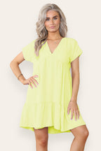 Fancy Style Tiered Smock Dress - Multi Trends