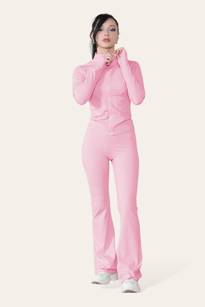 Fitted Active Yoga Lightweight Top Zip Up Workout Jacket - Multi Trends