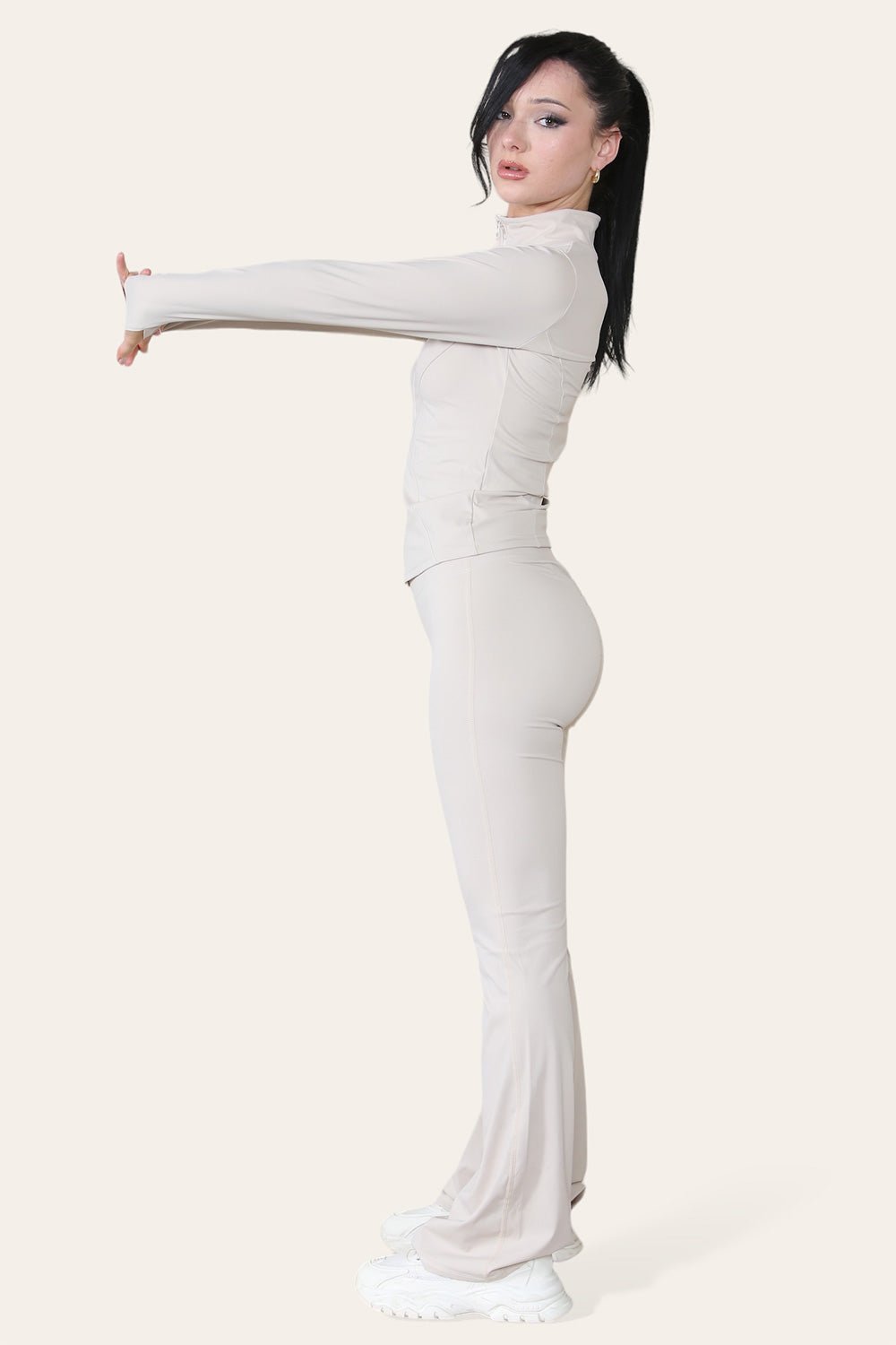 Fitted Active Yoga Lightweight Top Zip Up Workout Jacket - Multi Trends