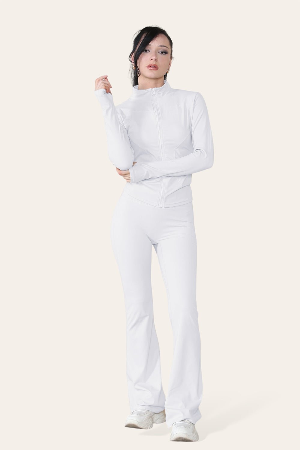 Fitted Active Yoga Lightweight Top Zip Up Workout Jacket - Multi Trends