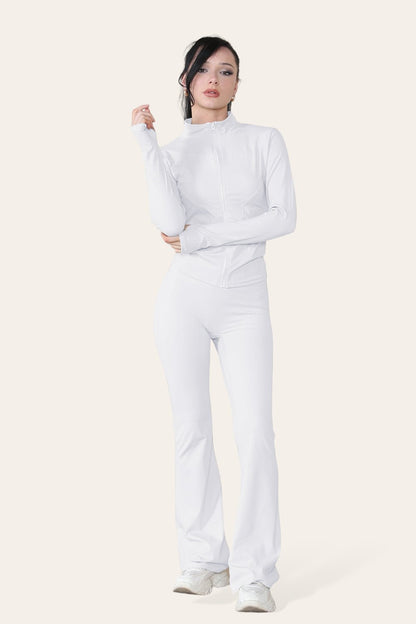 Fitted Active Yoga Lightweight Top Zip Up Workout Jacket - Multi Trends