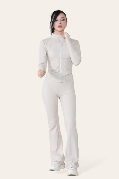 Fitted Active Yoga Lightweight Top Zip Up Workout Jacket - Multi Trends