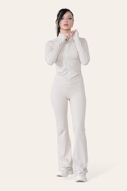 Fitted Active Yoga Lightweight Top Zip Up Workout Jacket - Multi Trends