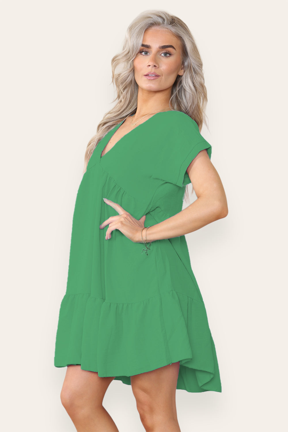 Fancy Style Tiered Smock Dress