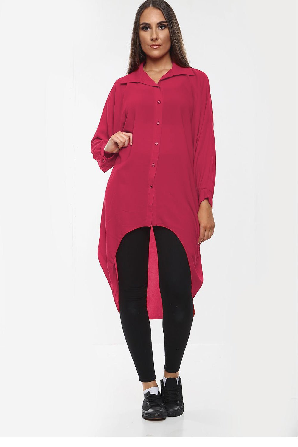 Long sleeve oversized shirt dress online