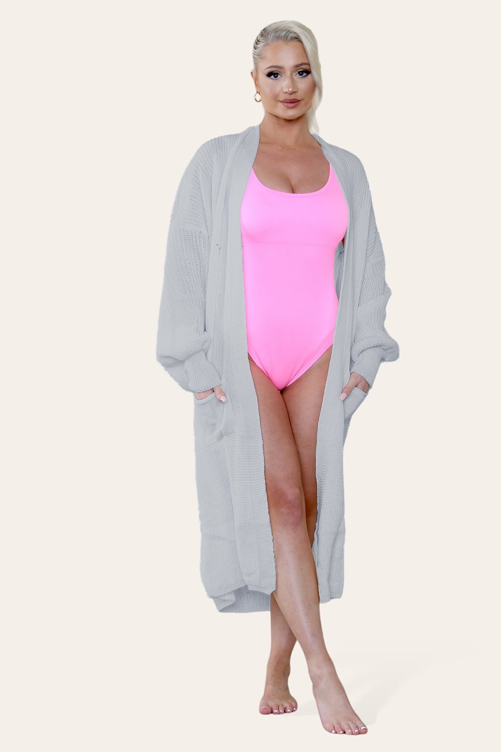 Ladies Balloon Sleeve Cardigan - MultiTrends Limited