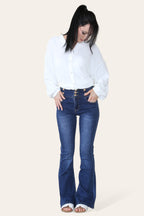 Oversized Long Sleeve Gold Sequin Eye Button Up Shirt - Multi Trends