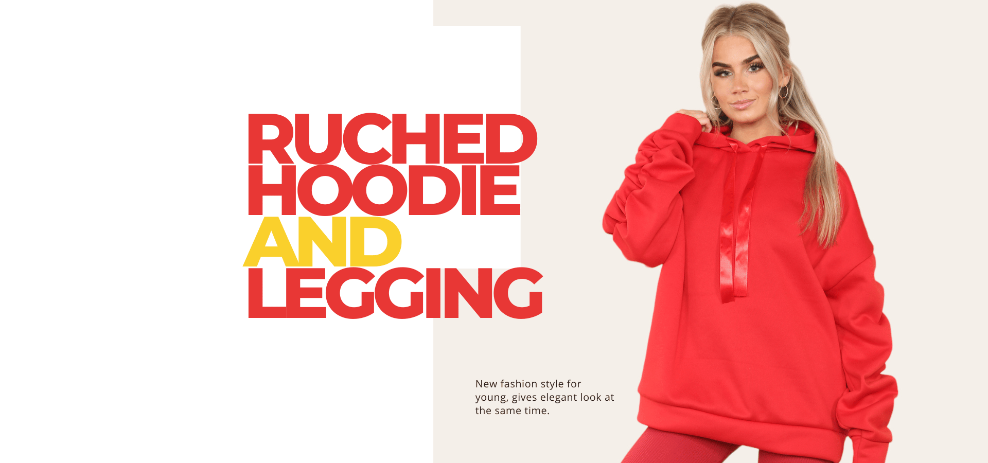 Load video: buy womens ruched hoodie and legging