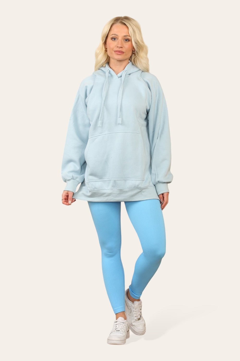 Side Split Front Pocket Over Size Hoodie - MultiTrends Limited