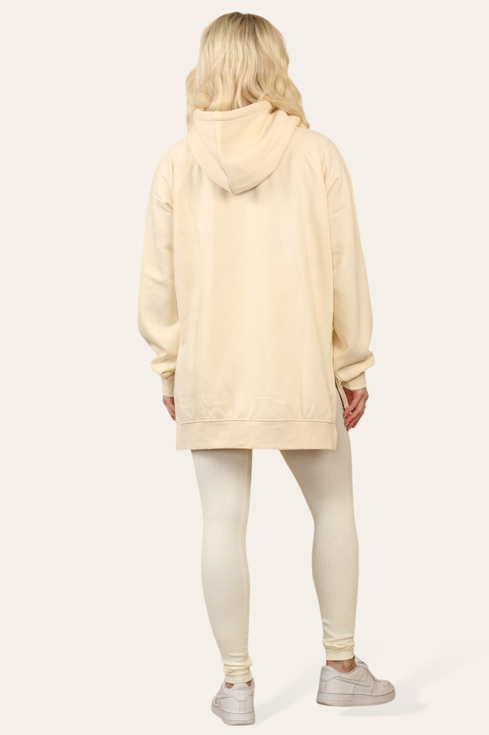 Side Split Front Pocket Over Size Hoodie - MultiTrends Limited