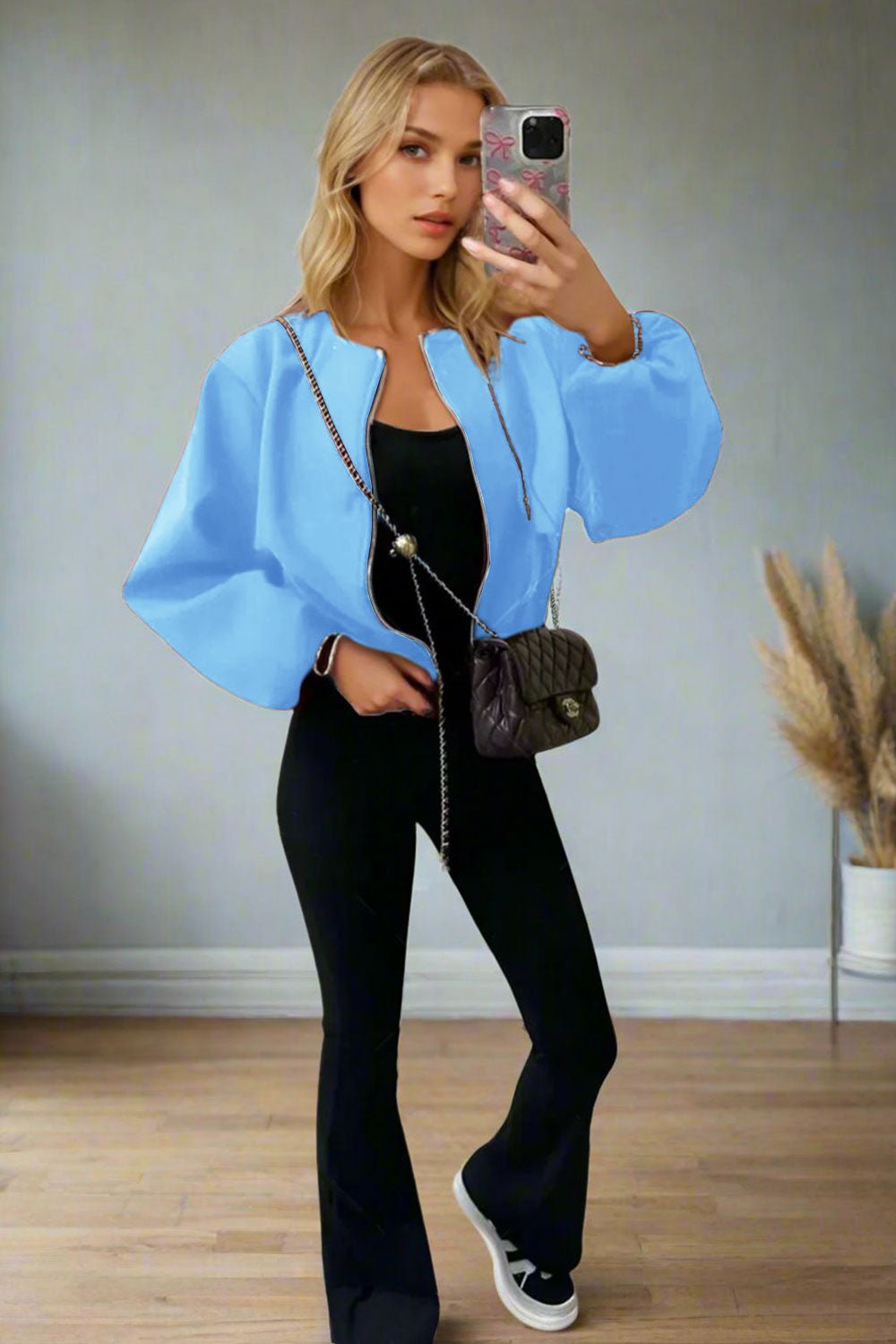 Stylish Zip Up Bomber Jacket - MultiTrends Limited