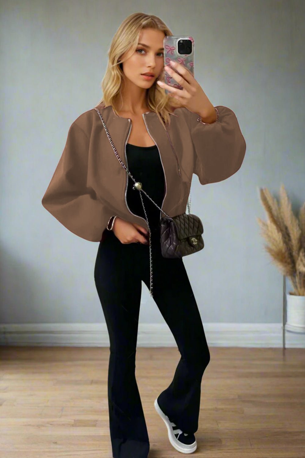 Stylish Zip Up Bomber Jacket - MultiTrends Limited