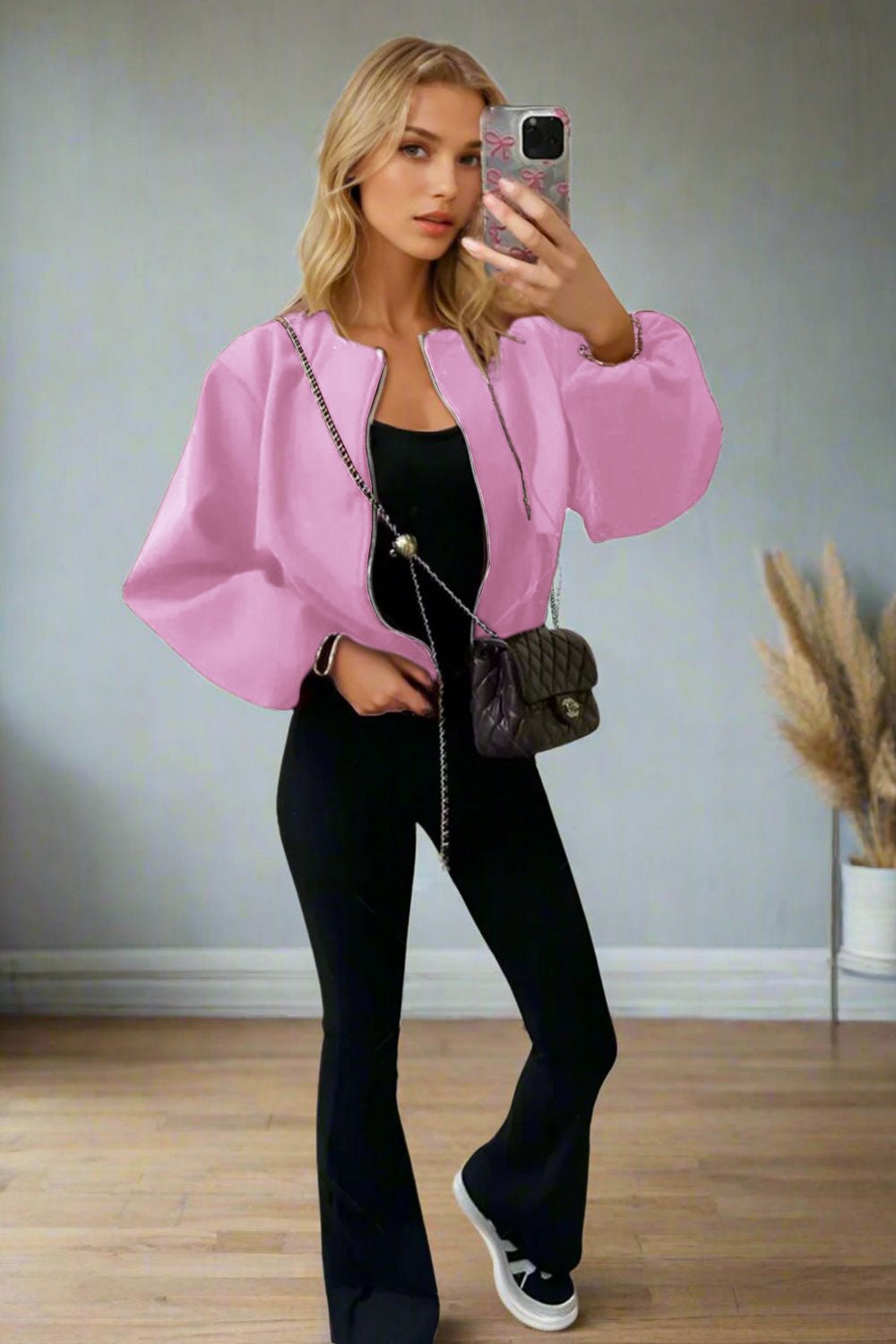 Stylish Zip Up Bomber Jacket - MultiTrends Limited