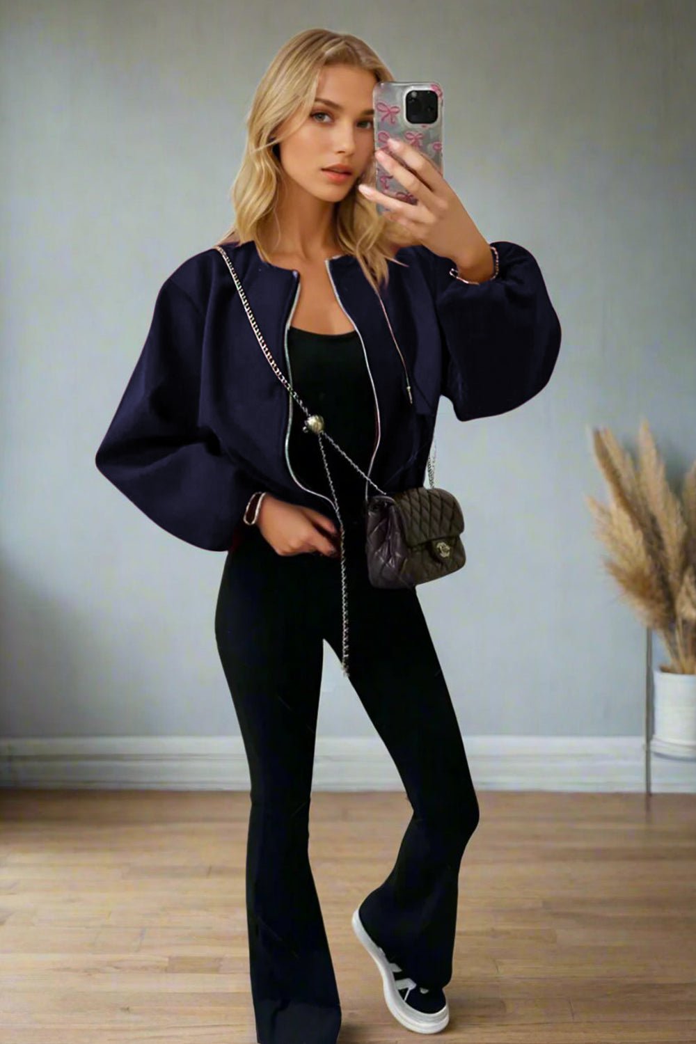 Stylish Zip Up Bomber Jacket - MultiTrends Limited