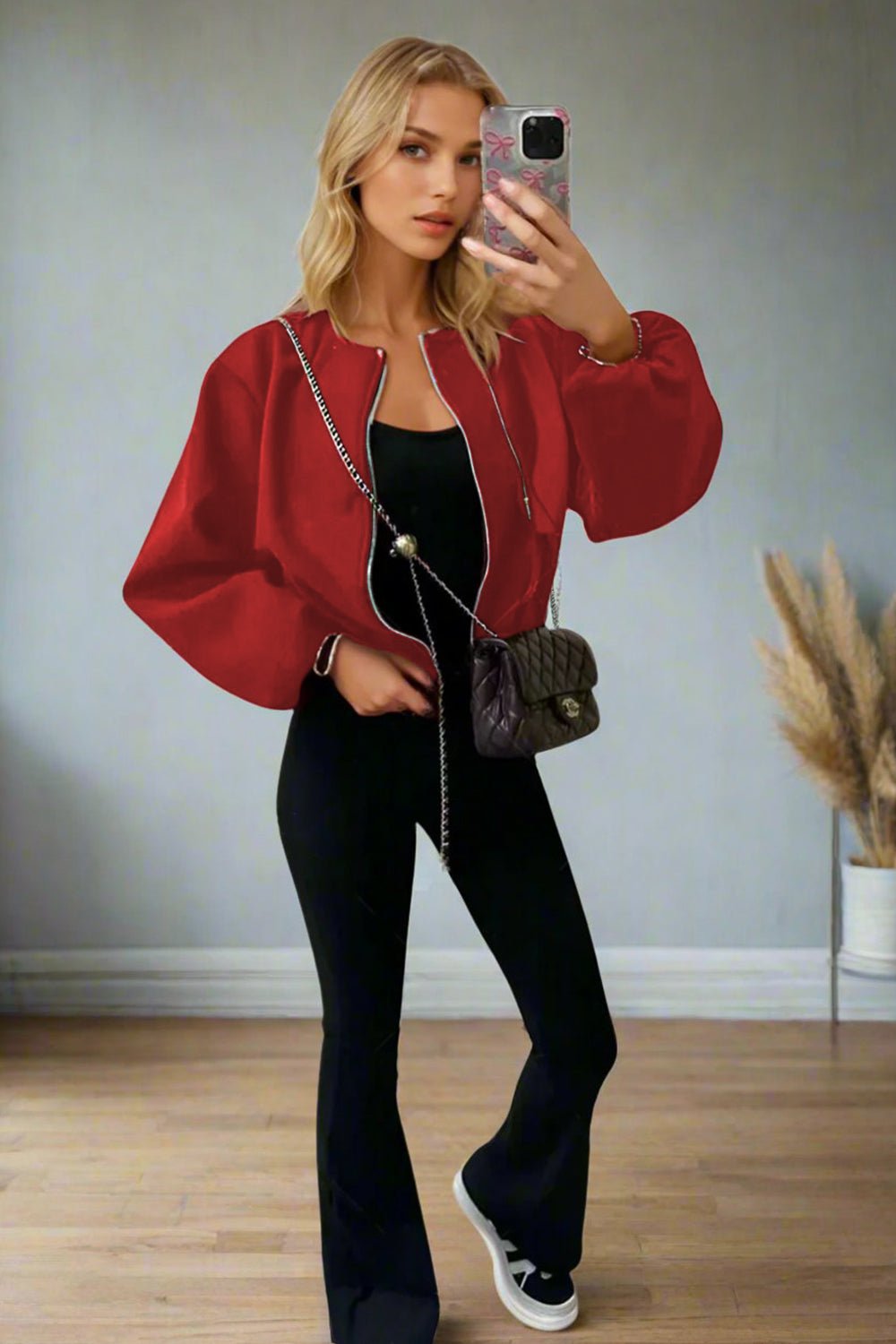 Stylish Zip Up Bomber Jacket - MultiTrends Limited