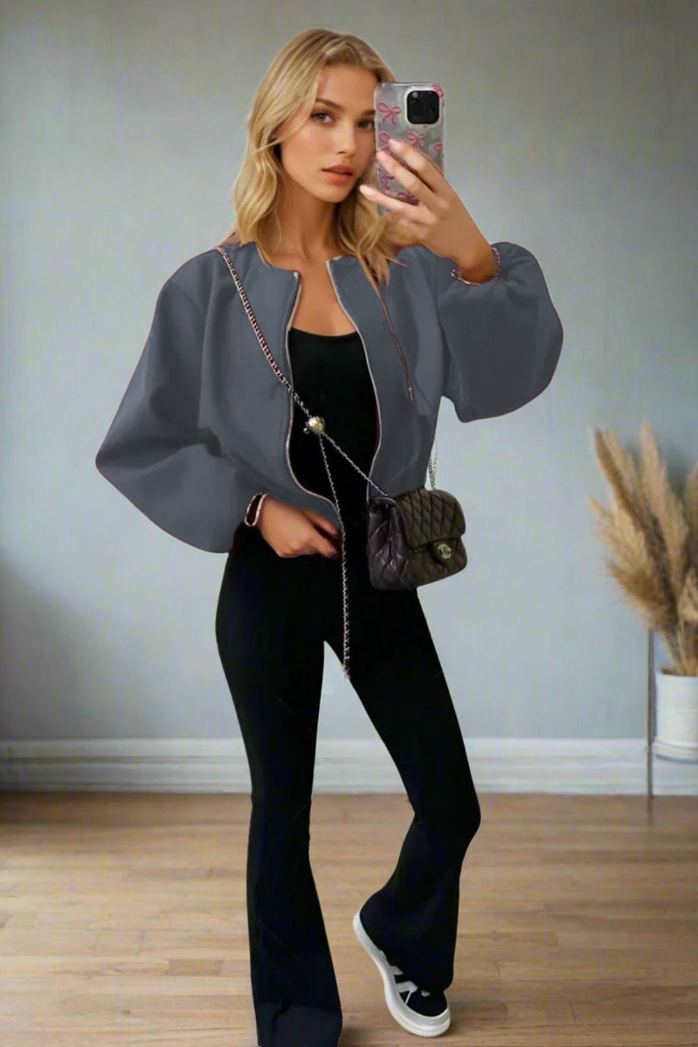 Stylish Zip Up Bomber Jacket - MultiTrends Limited