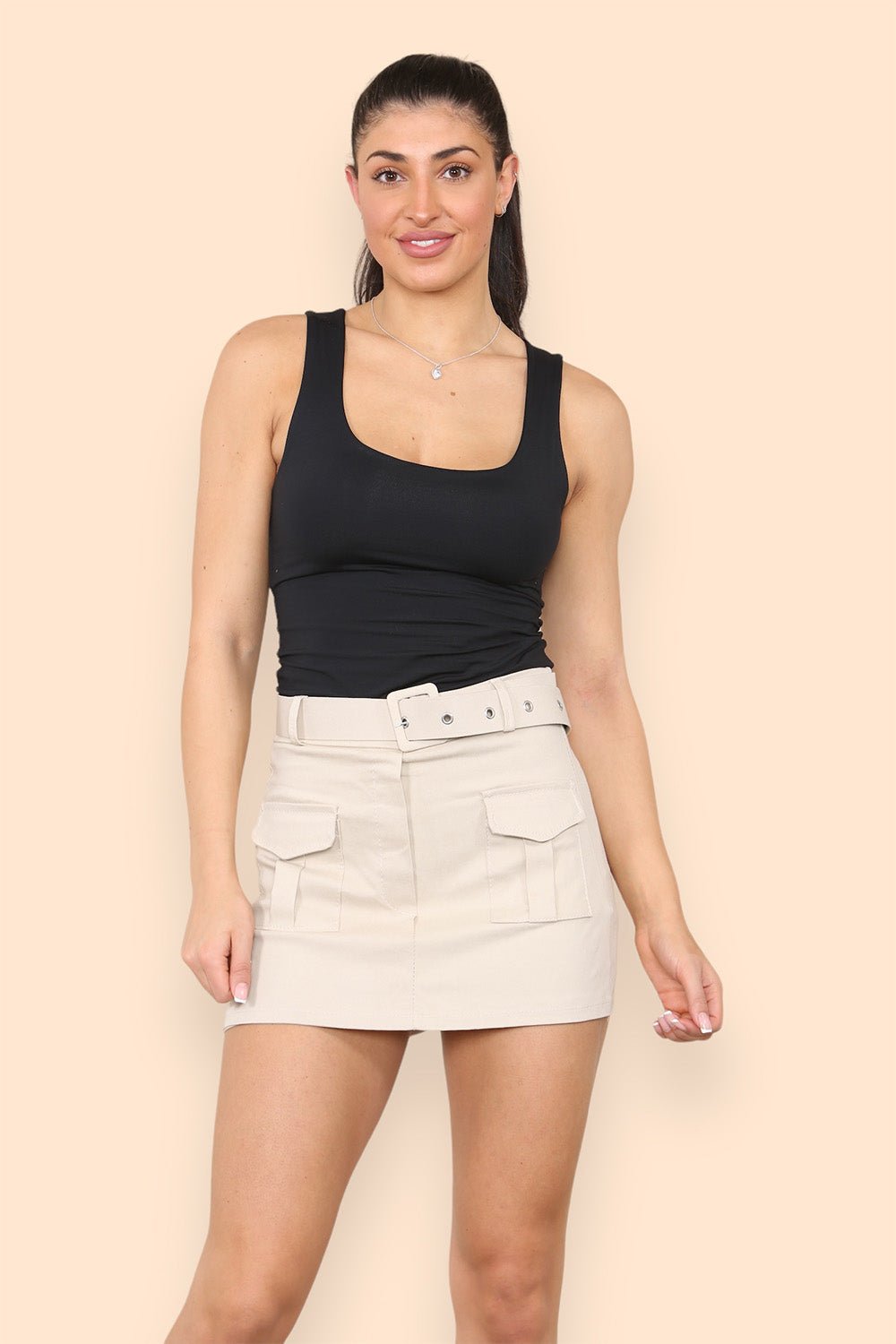 Belted Cargo Skorts - Multi Trends