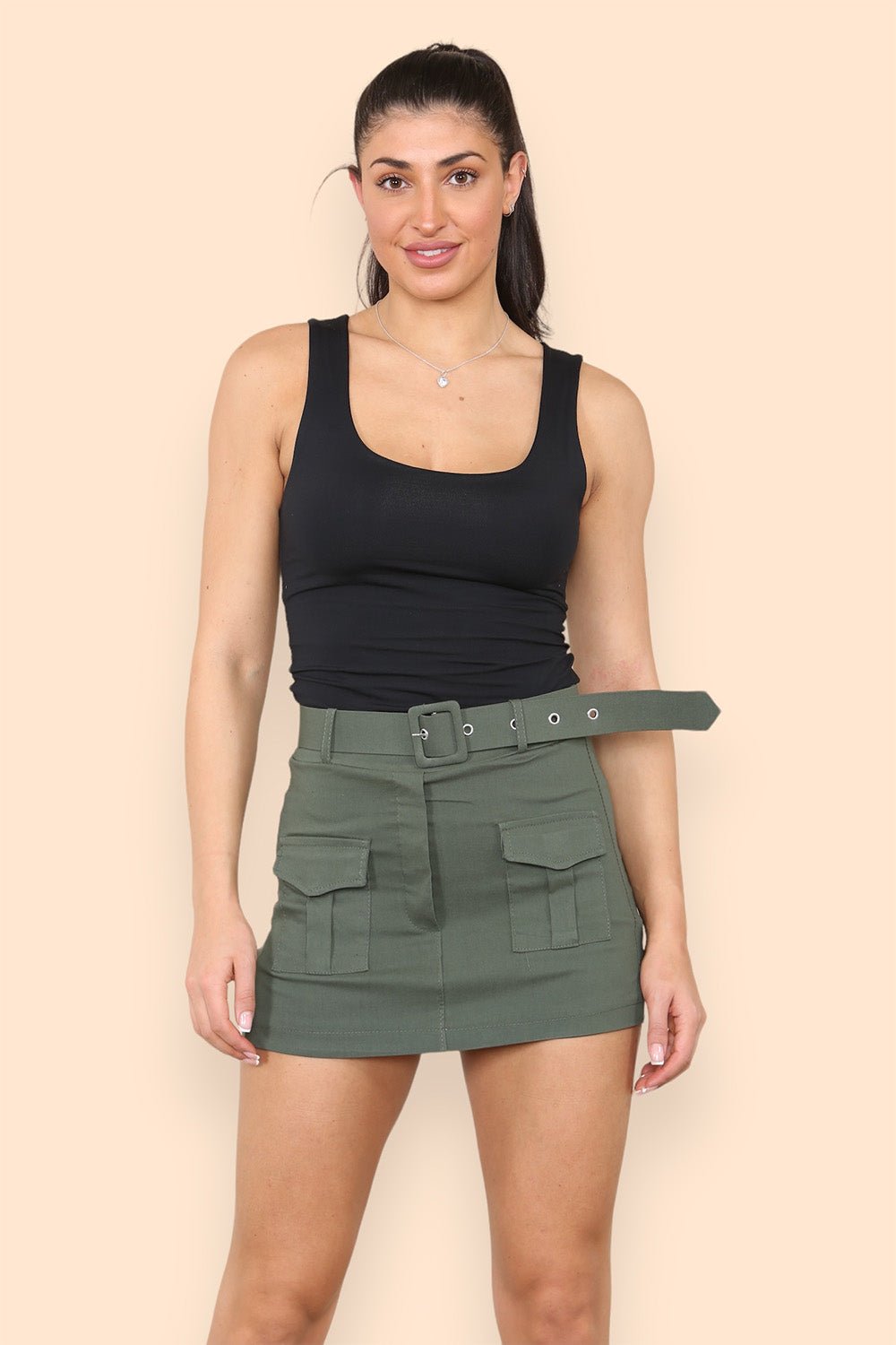 Belted Cargo Skorts - Multi Trends