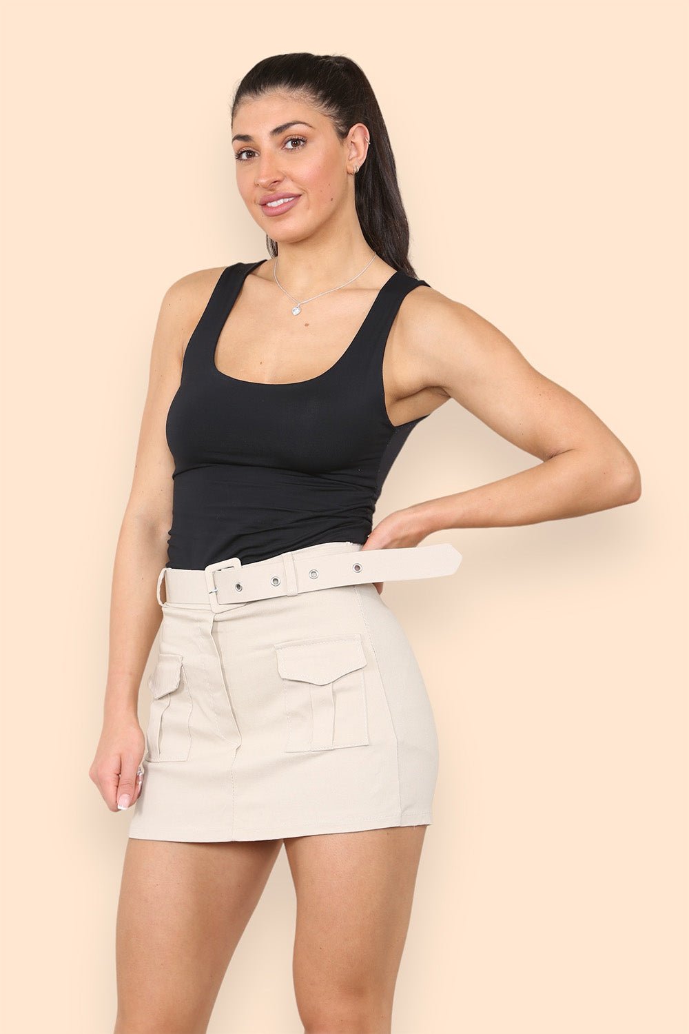 Belted Cargo Skorts - Multi Trends