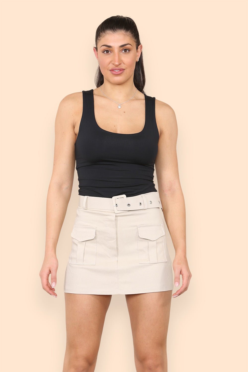 Belted Cargo Skorts - Multi Trends