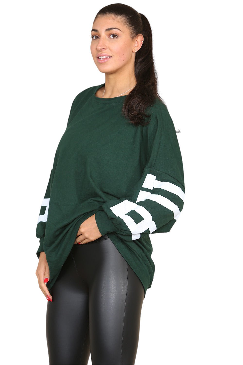 Buffalo Slogan Print Oversized Jumper Dress