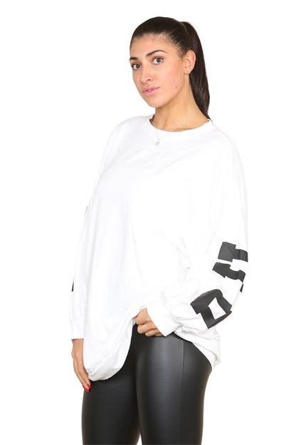 Buffalo Slogan Print Oversized Jumper Dress