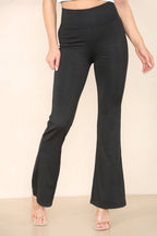 High Waisted Wide Leg Flared Trousers - Multi Trends