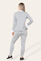 Peplum Frill Neck Suit Pleated Lounge Wear Set - Multi Trends