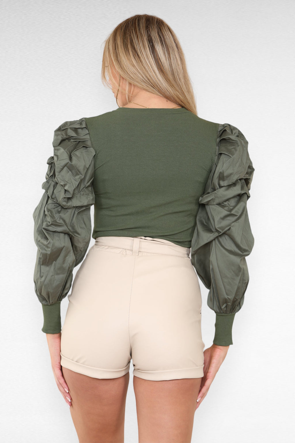 PU Faux Leather Belted Wet Look Shorts With Strap - Multi Trends