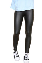 PU Fleece Line High Waisted Wet Look Faux Leather Legging - Multi Trends