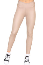 PU Fleece Line High Waisted Wet Look Faux Leather Legging - Multi Trends